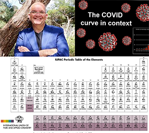 Peter Radoll and Science Week 2020 events--The Covid Curve in Context and the Periodic Table