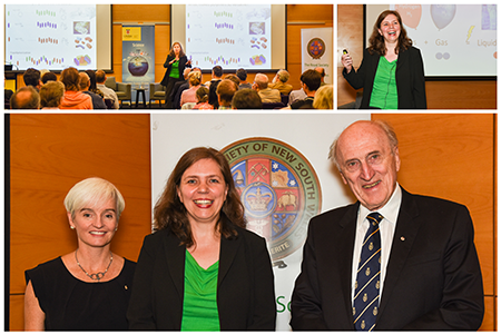 Professors Johnson, Stenzel and Sloan at the 2018 RSNSW Liversidge Lecture presentation