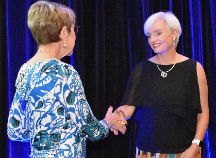 Emma Johnston receives the Clarke Medal