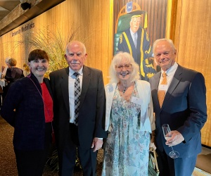 Paul Jeans with Society President, Susan Pond, John Aitken, Chair, RSNSW Hunter Branch, and Rhonda Aitken